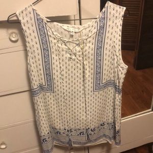 Max Studio blouse with tassels